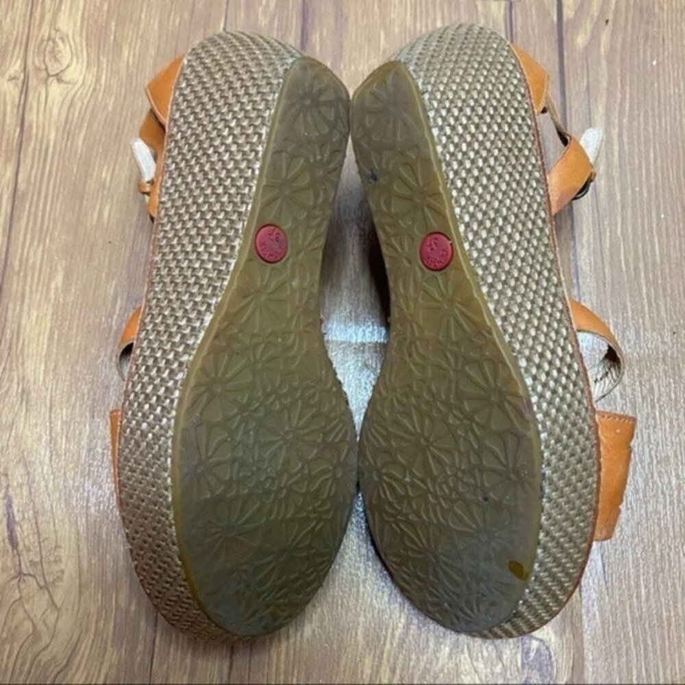 Camper Damas Wedge Sandals Leather Uppers Women Size 37 - Picture 7 of 8